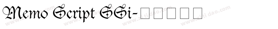 Memo Script SSi字体转换